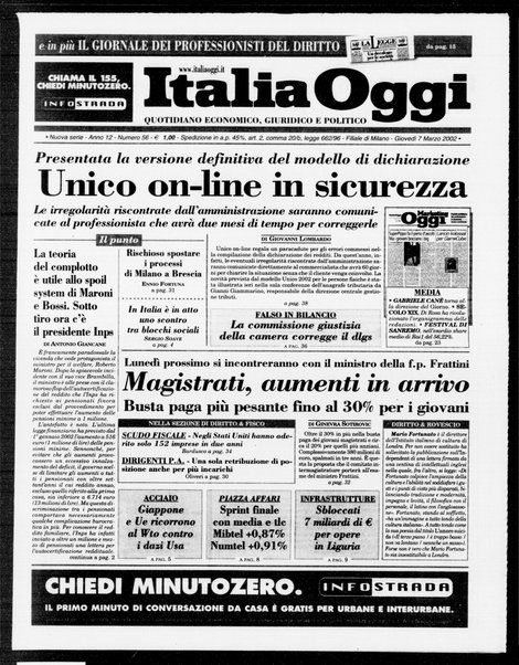 Italia oggi : quotidiano di economia finanza e politica